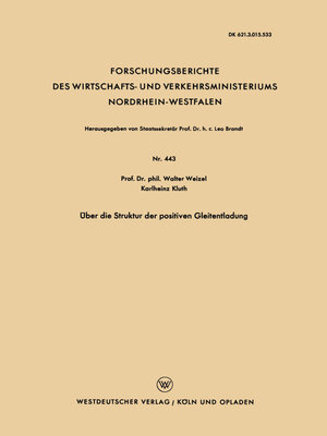 cover image of Über die Struktur der positiven Gleitentladung